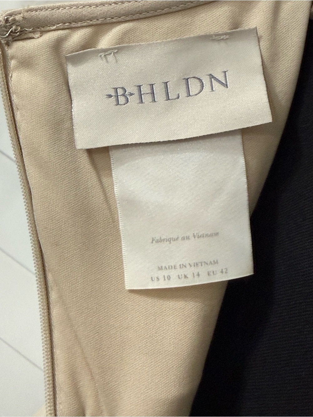 BHLDN Cali Satin Charmeuse Midi Dress Size 10 Oyster Slip Dress - Picture 8 of 8